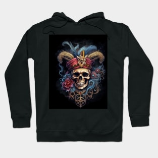 Baroque Pirate Skull: A Vintage Treasure Hoodie